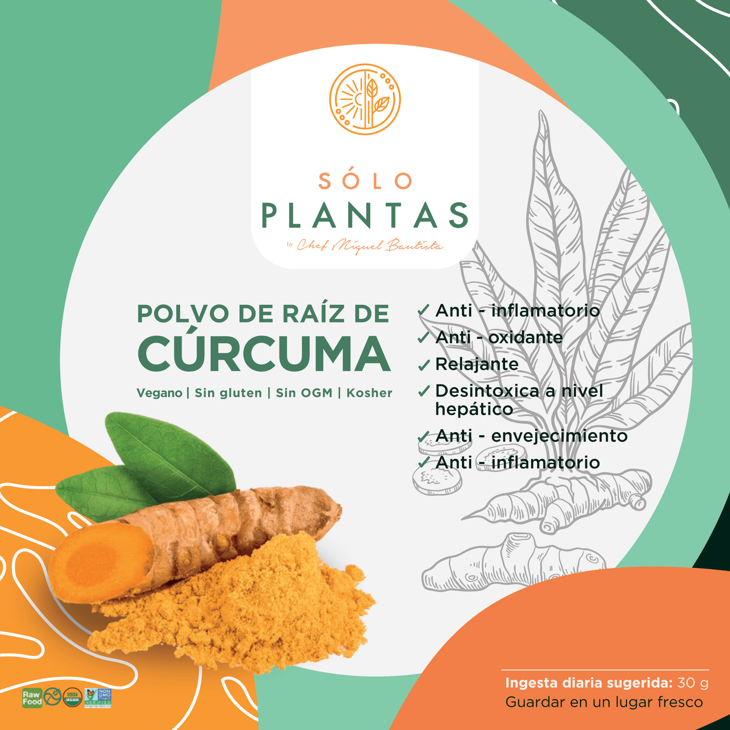 Cúrcuma Orgánica en Polvo