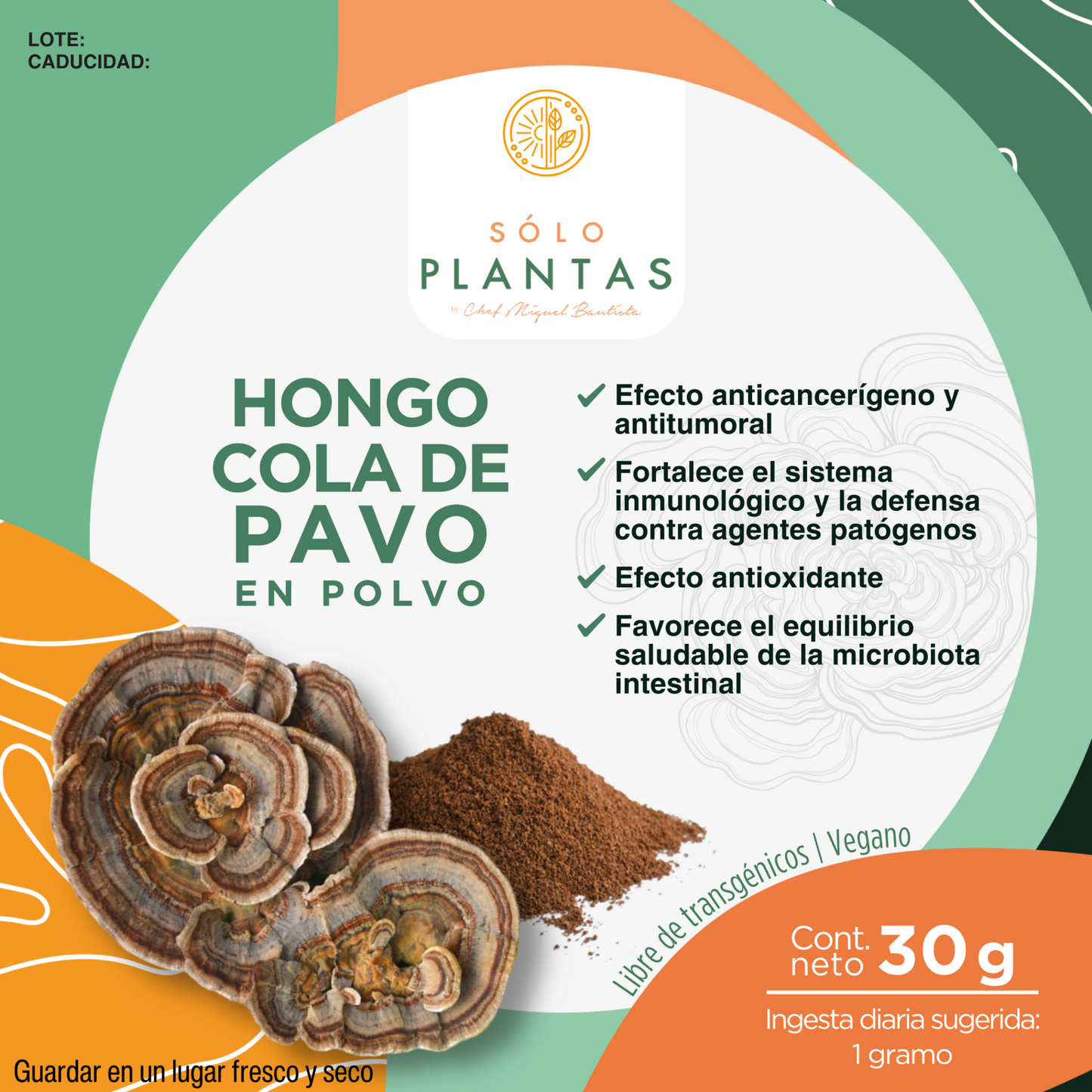 Hongo Cola de Pavo en Polvo