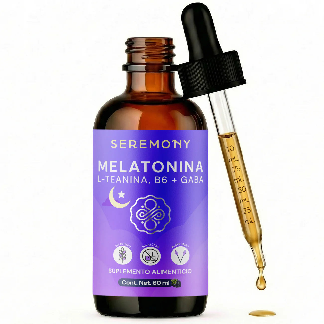 Melatonina Líquida con L-Teanina, B6 y GABA | Sin Azúcar | Vegana Precio de venta
