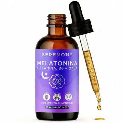 Melatonina Líquida con L-Teanina, B6 y GABA | Sin Azúcar | Vegana Precio de venta