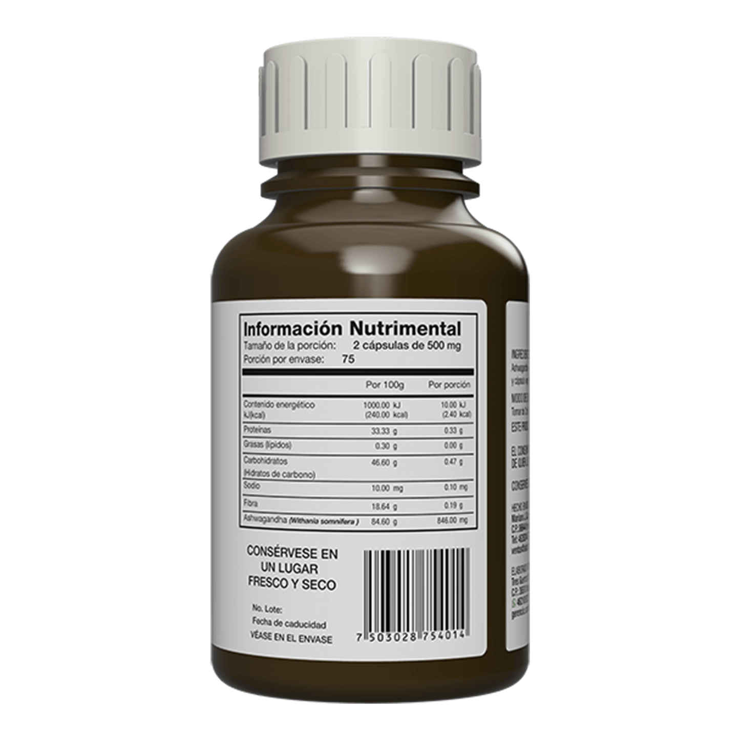 Cápsulas de Ashwagandha
